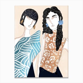 Fashion Illustration Duo Canvas Print
