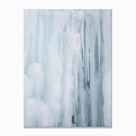Frozen Waterfall In Norway Canvas Print