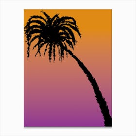 Palm Tree Silhouette Sunset Stampe su tela