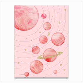 Pink Solar System Canvas Print