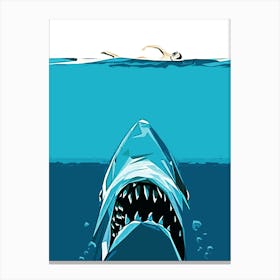 Jaws movie poster 1 Canvas Print