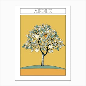 Apple Tree Minimalistic Drawing 2 Poster Canvas Print