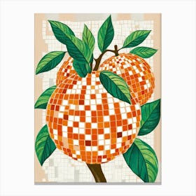 Mosaic Oranges 1 Canvas Print