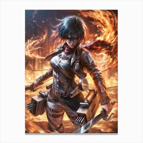 Mikasa Ackerman Attack On Titan 12 Canvas Print