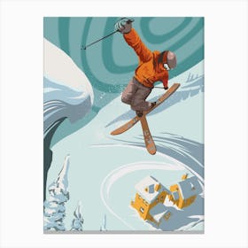 Freestyle Skier Canvas Print