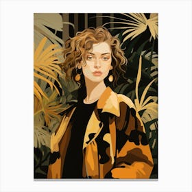 Girl In The Jungle 1 Canvas Print