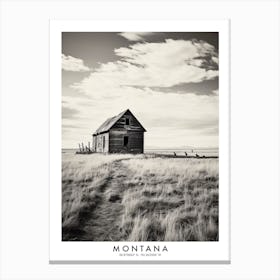 Poster Of Montana, Black And White Analogue Photograph 3 Canvas Print