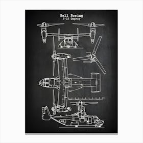 V22 Osprey Patent Print Bell Boeing Airplane Military Patent Tiltrotor Aircraft Air Force Print V22 Airplane Patent Print V221 Canvas Print