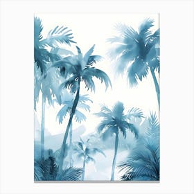 Watercolor Palm Trees Canvas Print