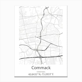 Commack,United States Minimalist Map 1 Canvas Print