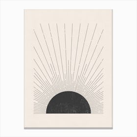 The Sun Blockprint Canvas Print