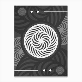 Abstract Geometric Glyph Array in White and Gray n.0018 Canvas Print
