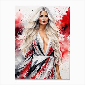 Woman In A Dress Canvas Print