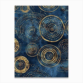 Gold Circles 1 Canvas Print