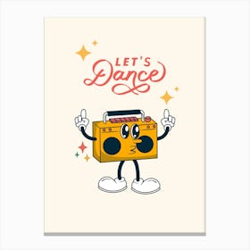 Lets Dance Groovy Print Canvas Print