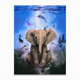 Wisdom - Fantasy Elephant Portrait Canvas Print