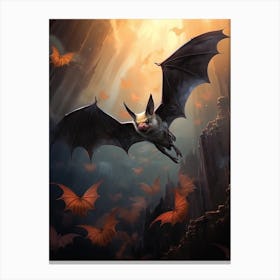 Bat Flying Illustration 5 Canvas Print
