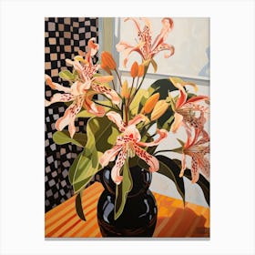 Bouquet Of Toad Lily Flowers, Autumn Fall Florals Painting 1 Canvas Print