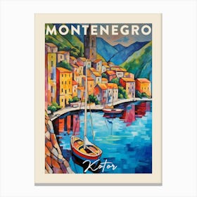 Kotor Montenegro 3 Fauvist Painting  Travel Poster Canvas Print