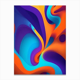 Abstract Colorful Waves Vertical Composition 13 Canvas Print