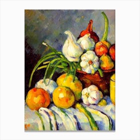 Garlic Scapes Cezanne Style vegetable Canvas Print