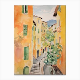 Prato, Italy Watercolour Streets 3 Canvas Print