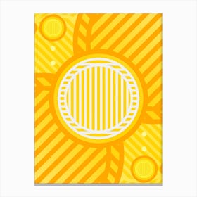Geometric Abstract Glyph in Happy Yellow and Orange n.0041 Canvas Print