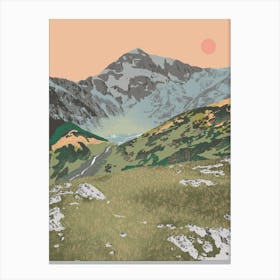 Snowdon Yr Wyddfa Mountain Art Print Canvas Print