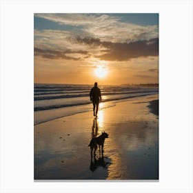 Sunset On The Beach Canvas Print