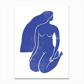 Nude In Blue 02 Canvas Print