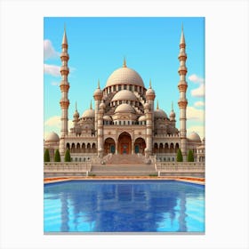 Sleymaniye Mosque Pixel Art 7 Canvas Print