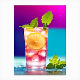 Cocktail With Lemon And Mint 4 Canvas Print