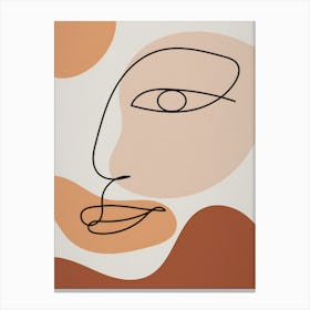 Abstract Of A Woman'S Face 1 Canvas Print