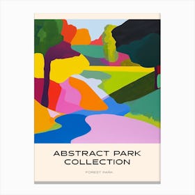 Abstract Park Collection Poster Forest Park St Louis 4 Canvas Print