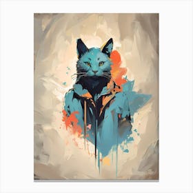 Blue Cat Canvas Print