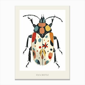 Colourful Insect Illustration Flea Beetle 19 Poster Canvas Print