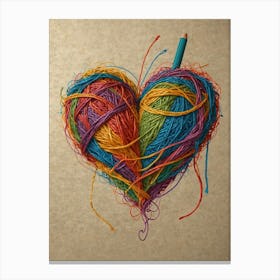 Heart Of Yarn 7 Canvas Print