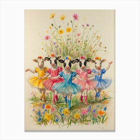 Ballerina Cows Canvas Print