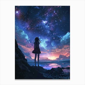 Starry Night Sky Canvas Print