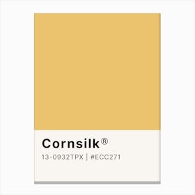 Cornsilk Canvas Print