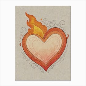 Heart Of Fire 10 Canvas Print