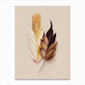 Corn Silk Spices And Herbs Retro Minimal 5 Canvas Print