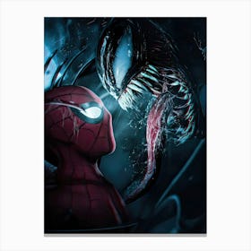 Spider Man And Venom Canvas Print