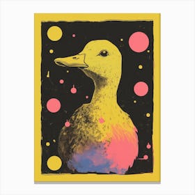 Duckling Geometric Vibrant Portrait 4 Canvas Print