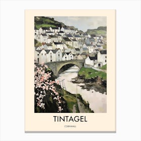 Tintagel (Cornwall) Painting 4 Travel Poster Canvas Print