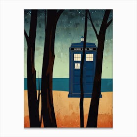 Tardis In The Woods Canvas Print