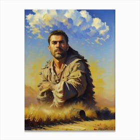 Man In The Desert Canvas Print