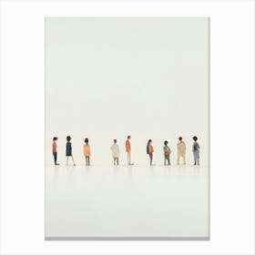 Minimalist People Color Abstract Watercolor 2 Canvas Print