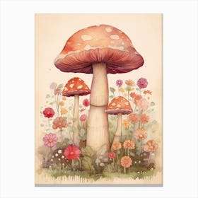 Mushroom Storybook Illustration 3 Canvas Print