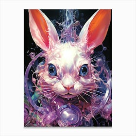 Rabbit With Bubbles Canvas Print